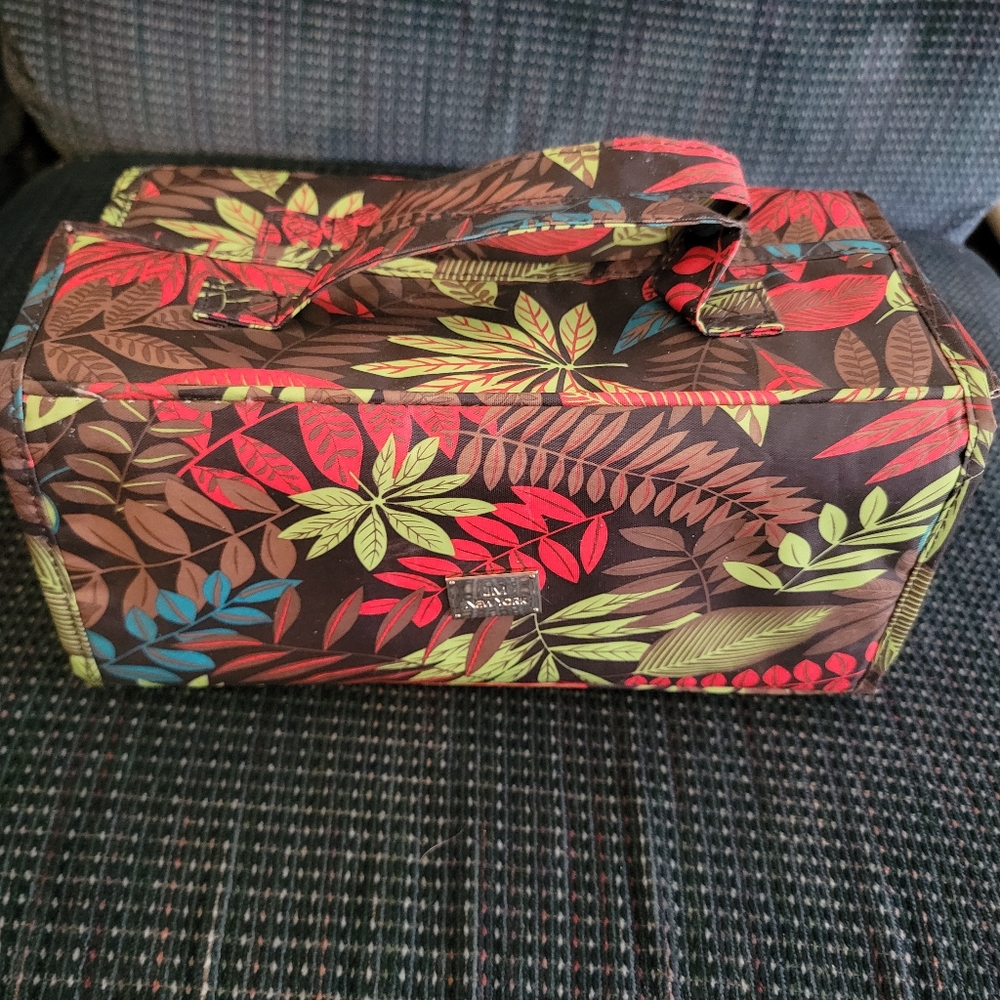 Tropical Flowered print travel bag  pouches rolls patch  for convenience